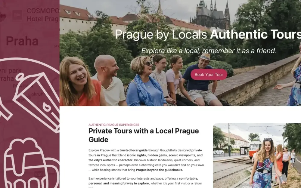 Prague by Locals Authentic Tours – náhled projektu